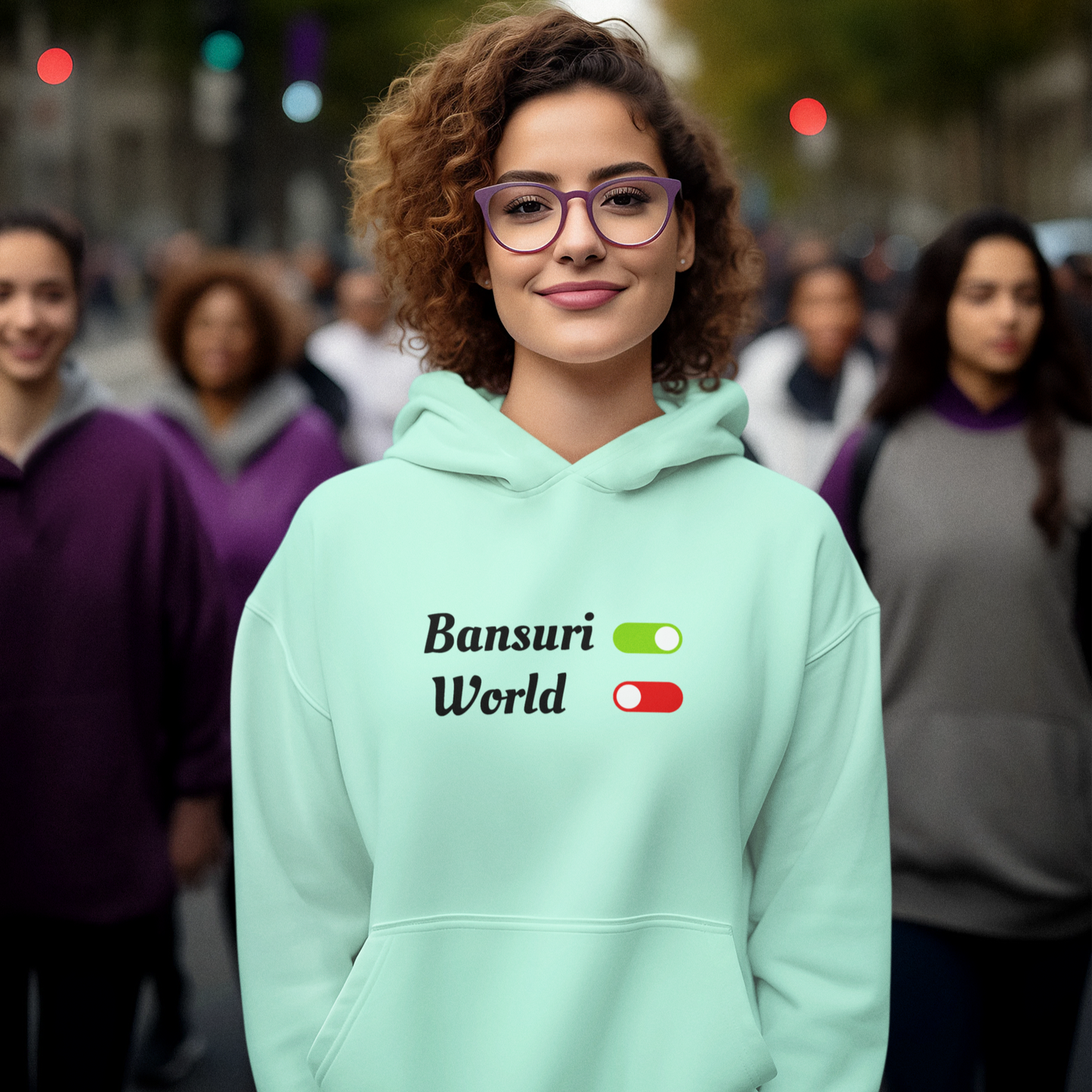 Bansuri On, World Off Unisex Hoodie